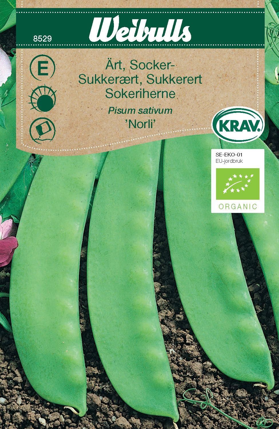 Ärt, KRAV sockerärt låg