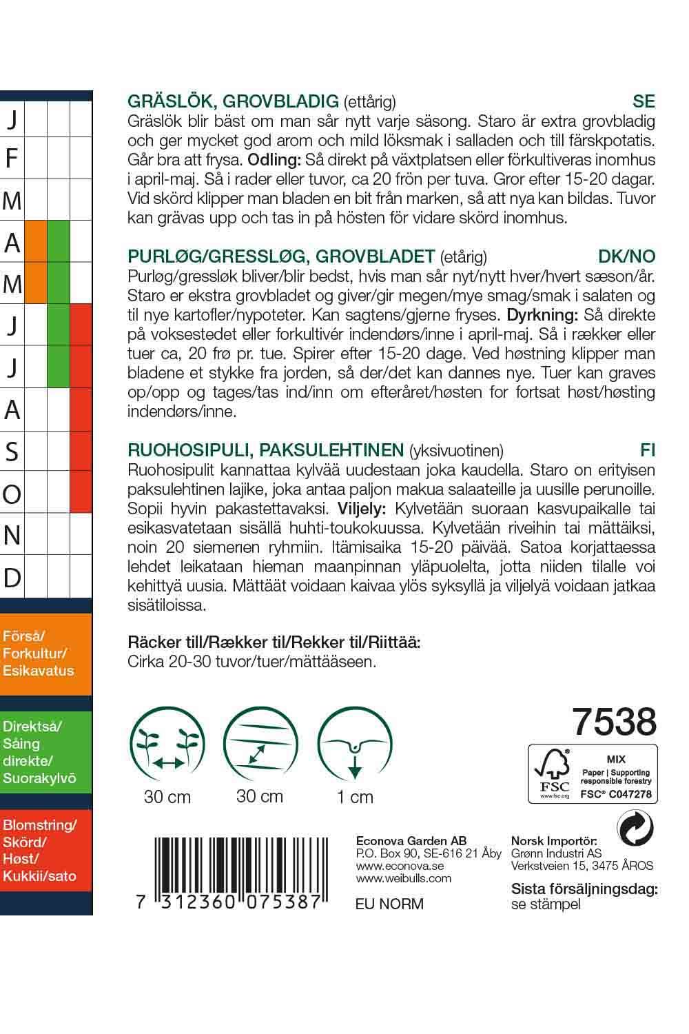 Gräslök extra grov