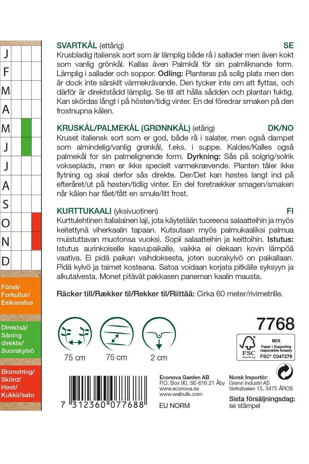 Kål, svartkål KRAV
