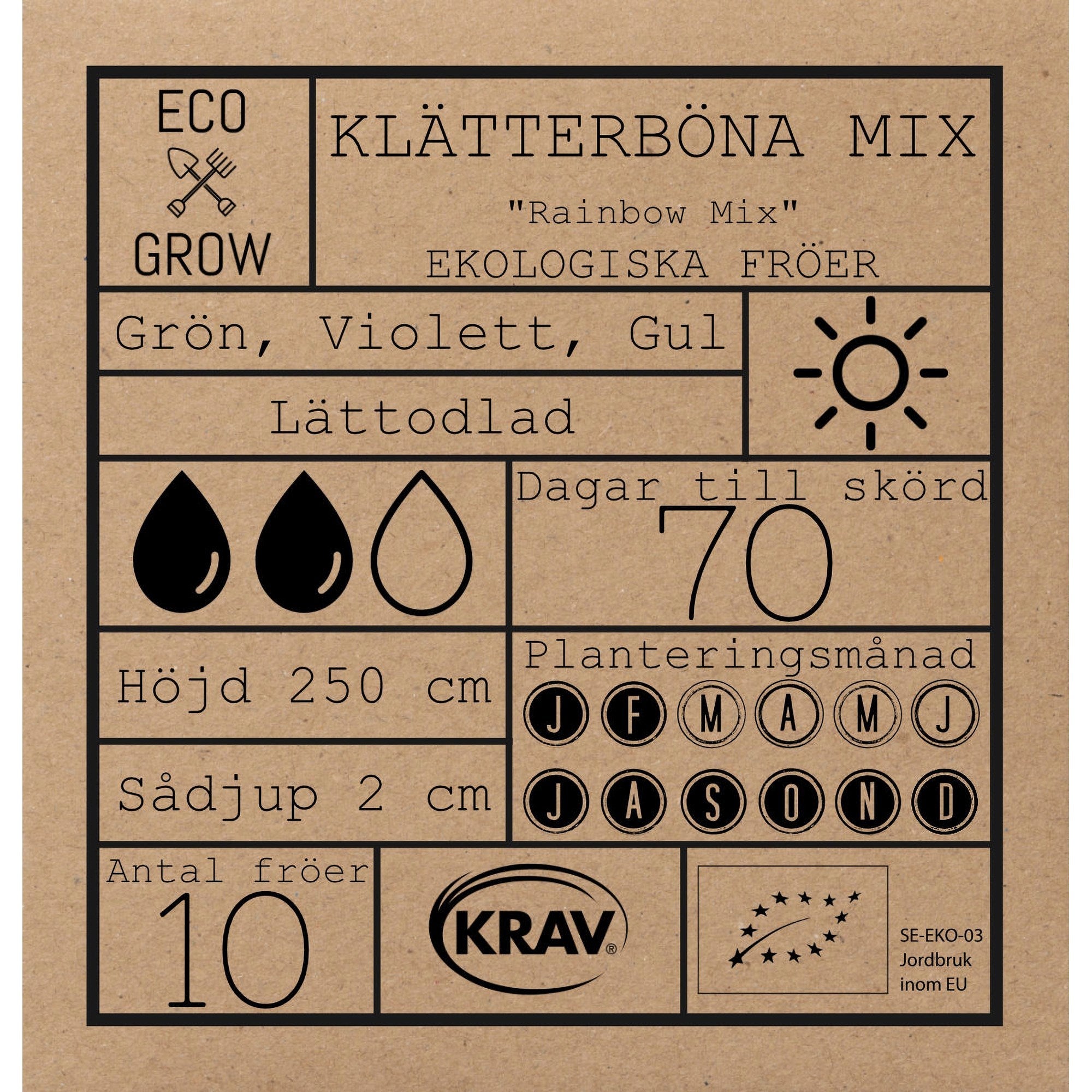 Klätterböna Mix