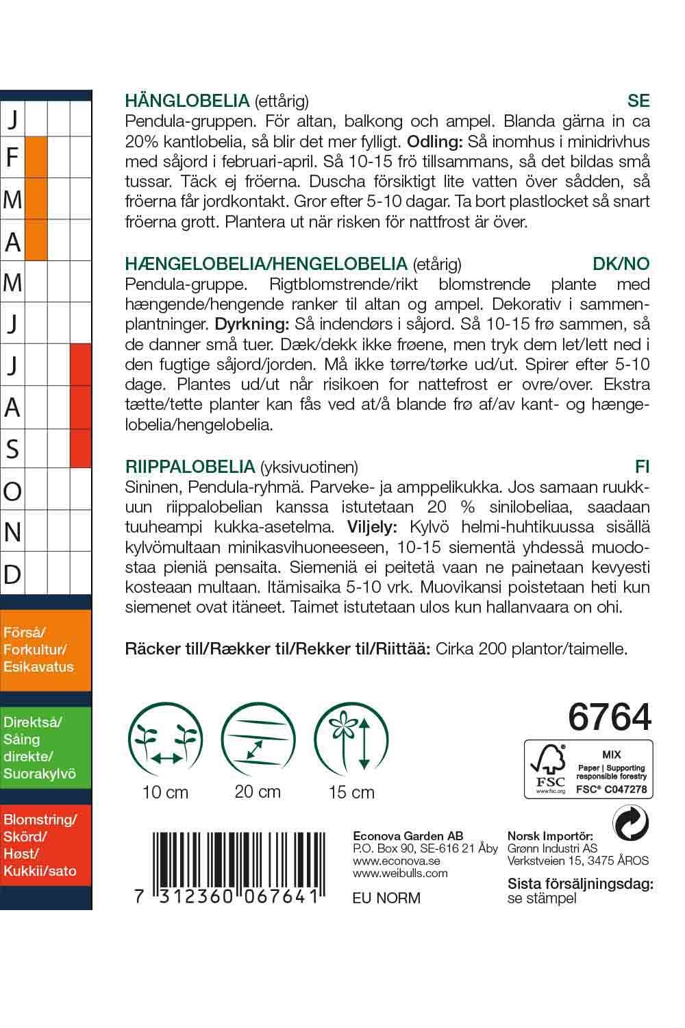 Lobelia blå häng