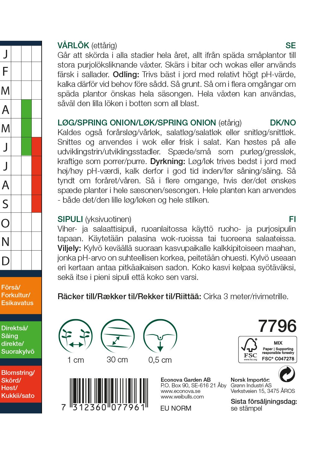 Lök, piplök Allium cepa frö