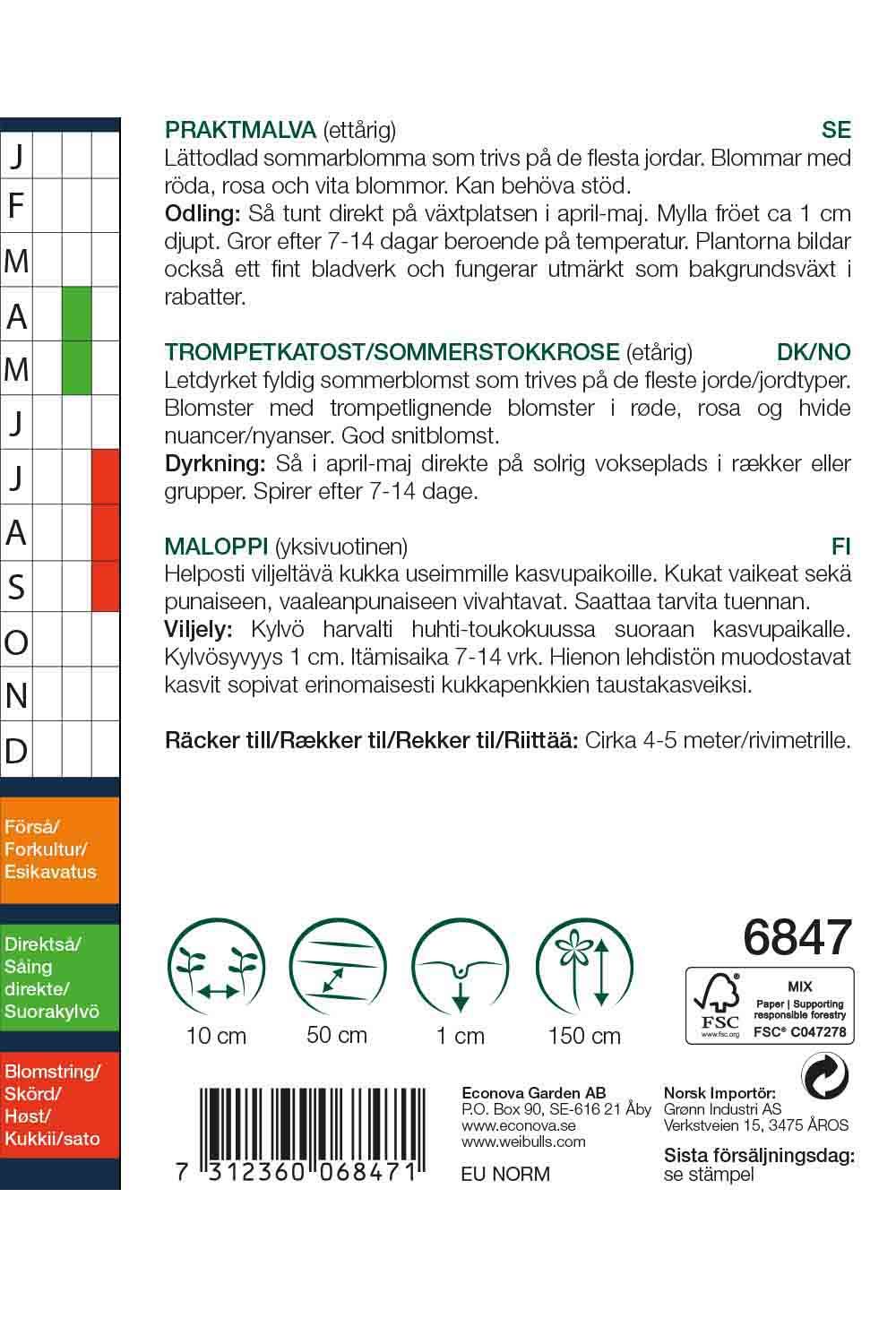 Malva bland prakt