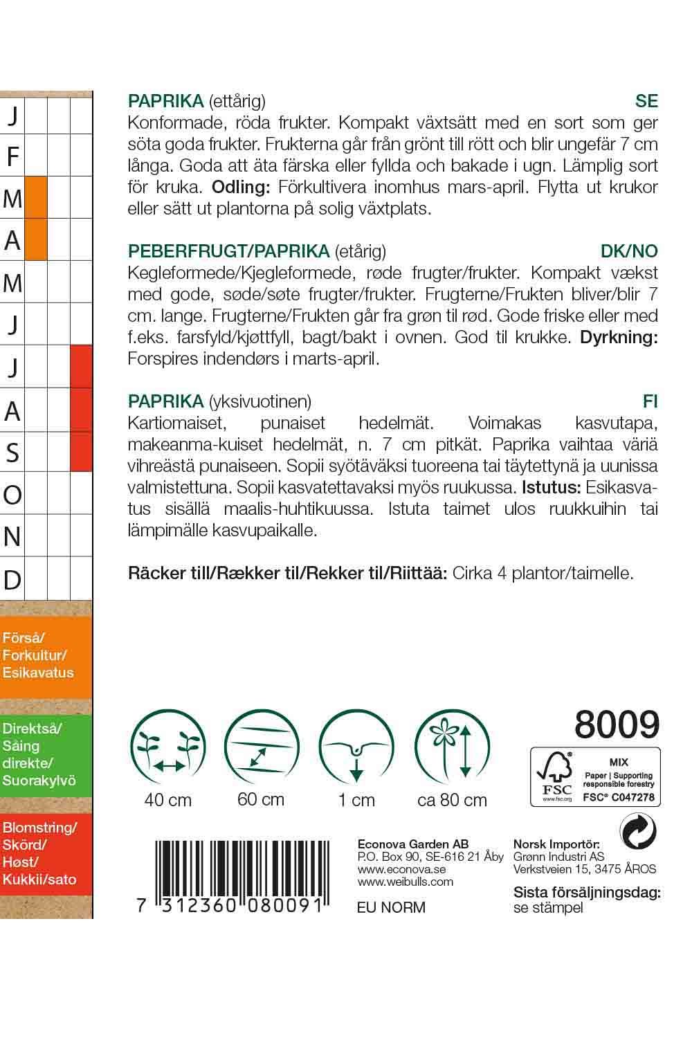 Paprika KRAV Organic