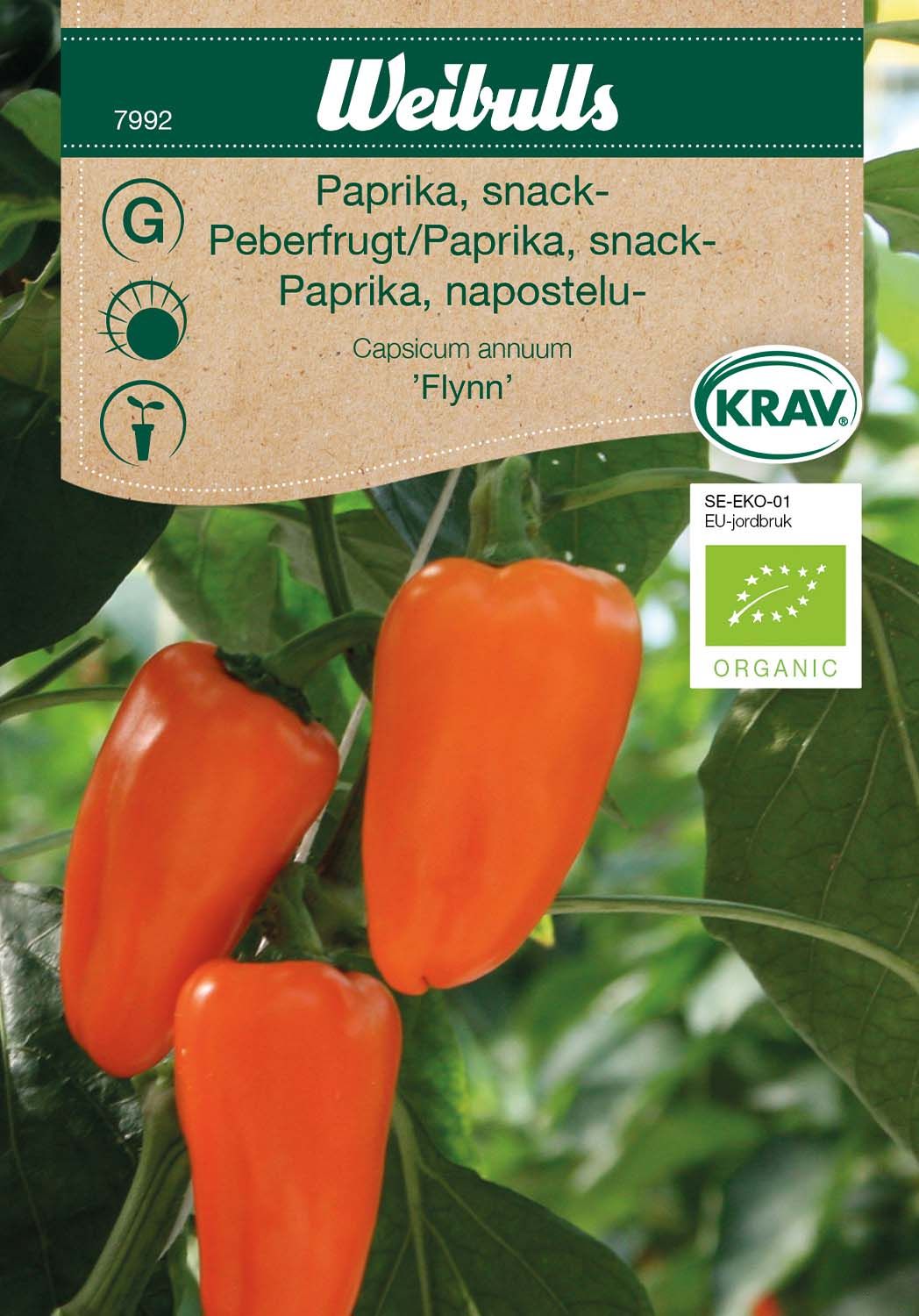 Paprika, snack-KRAV