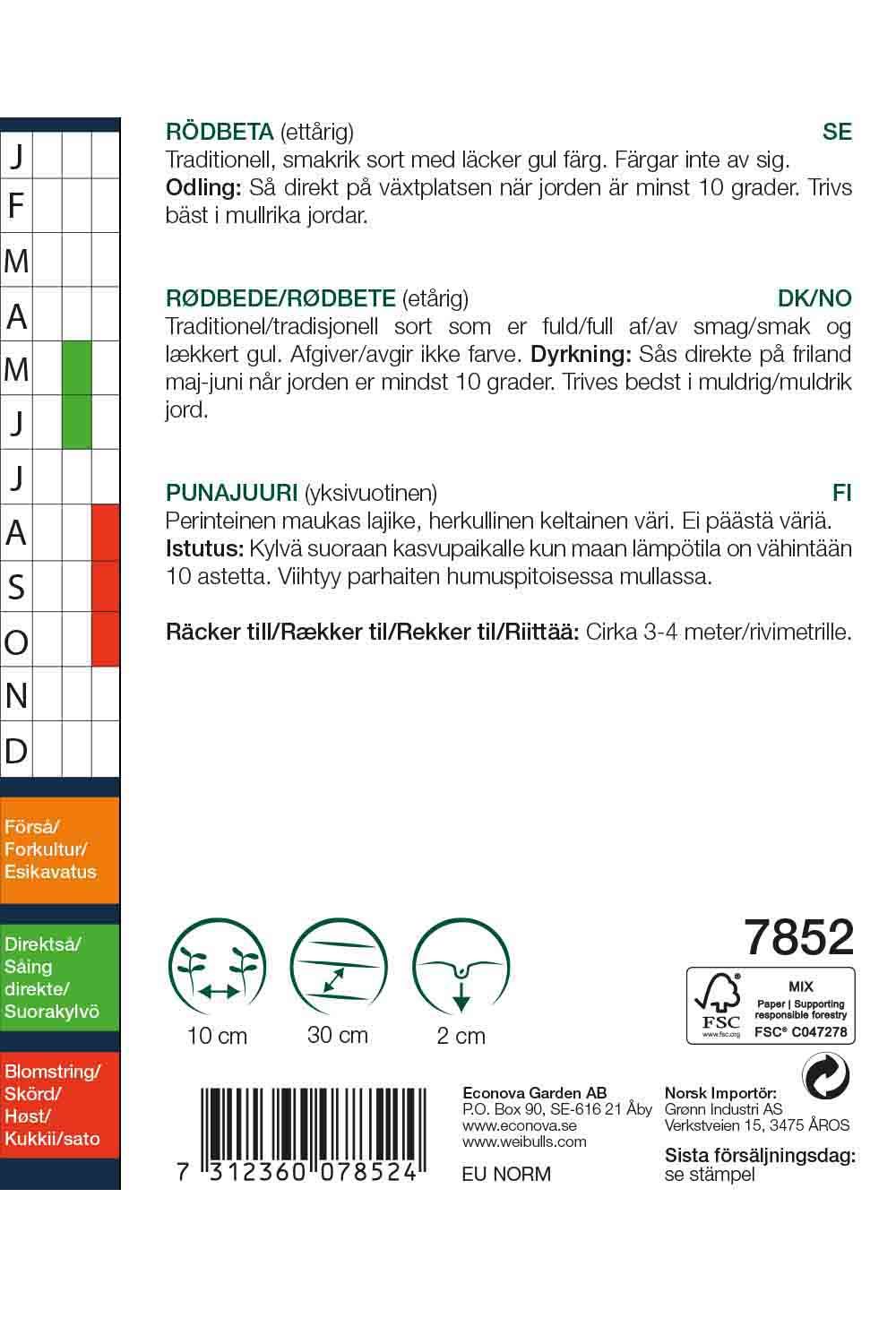 Rödbeta, gul