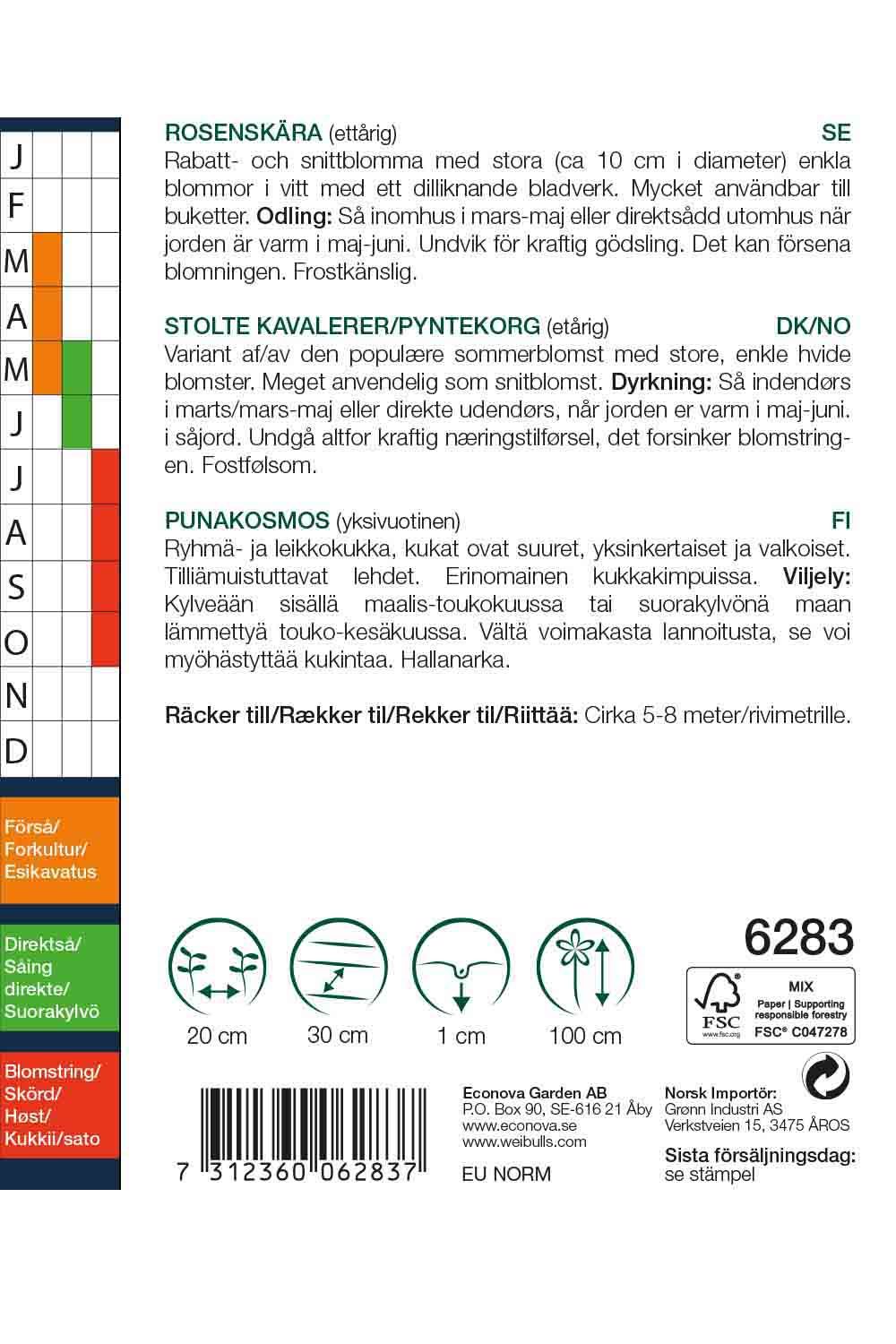 Rosenskära, vit