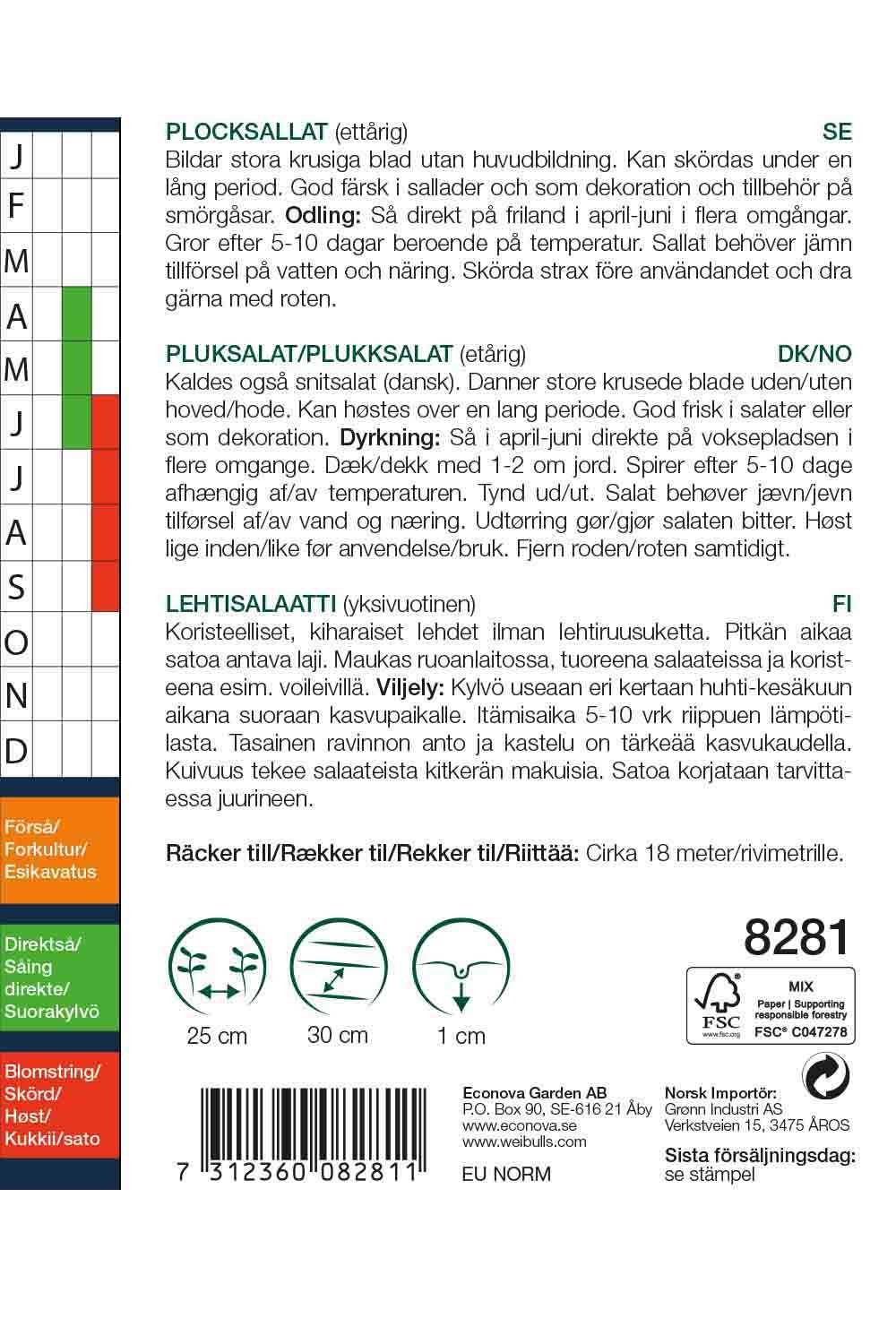 Sallat, plock austr gele