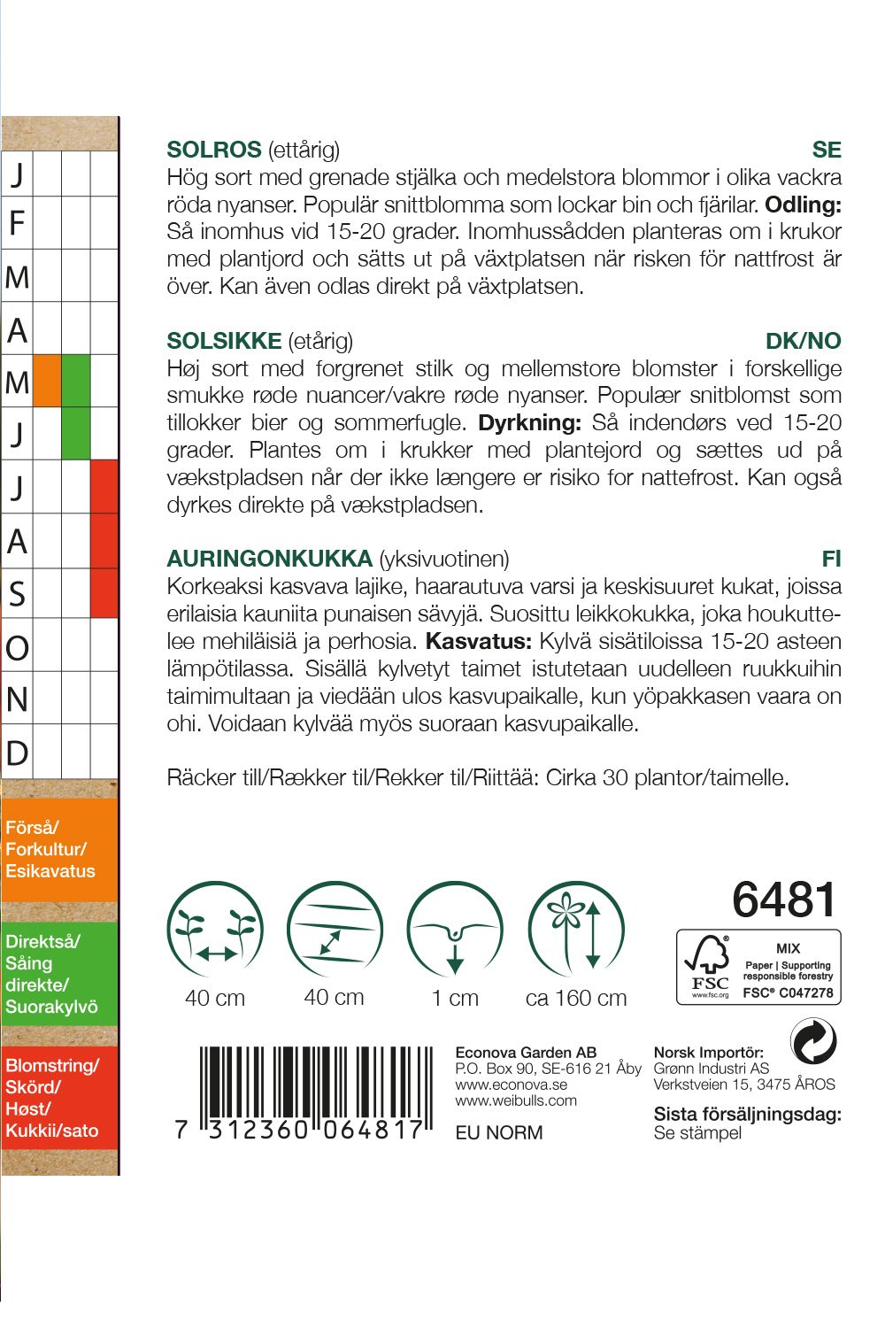 Solros KRAV Röd