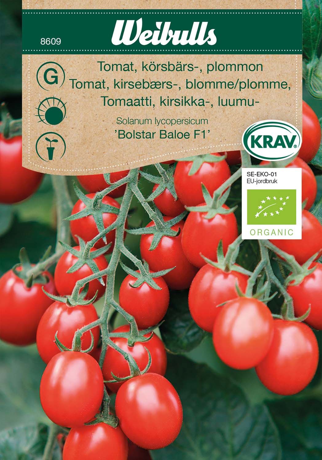 Tomat, KRAV körsbär/plum
