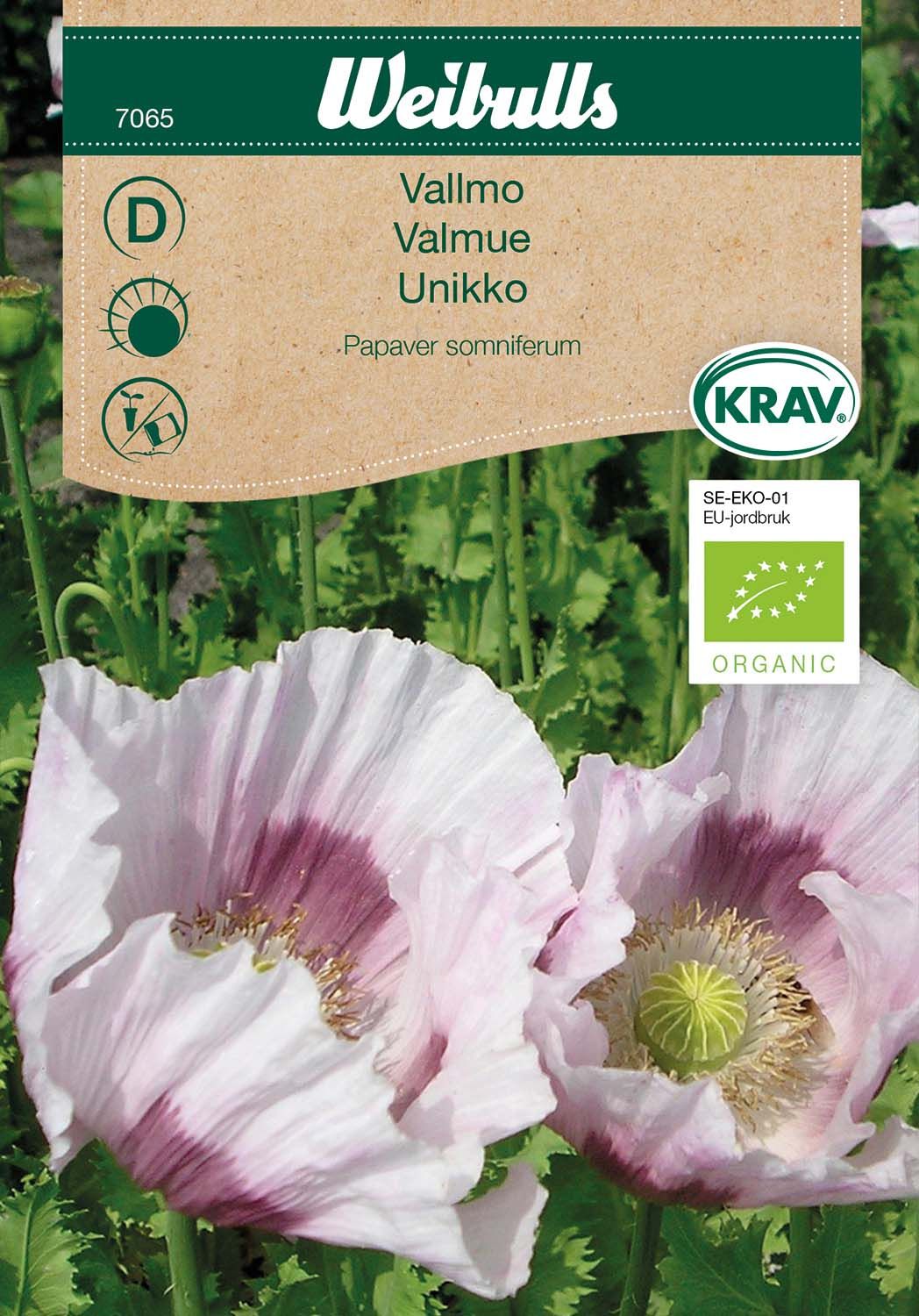 Vallmo, KRAV vit
