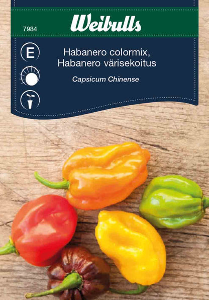 Chilipeppar Habanero mix Capsicum Chinense