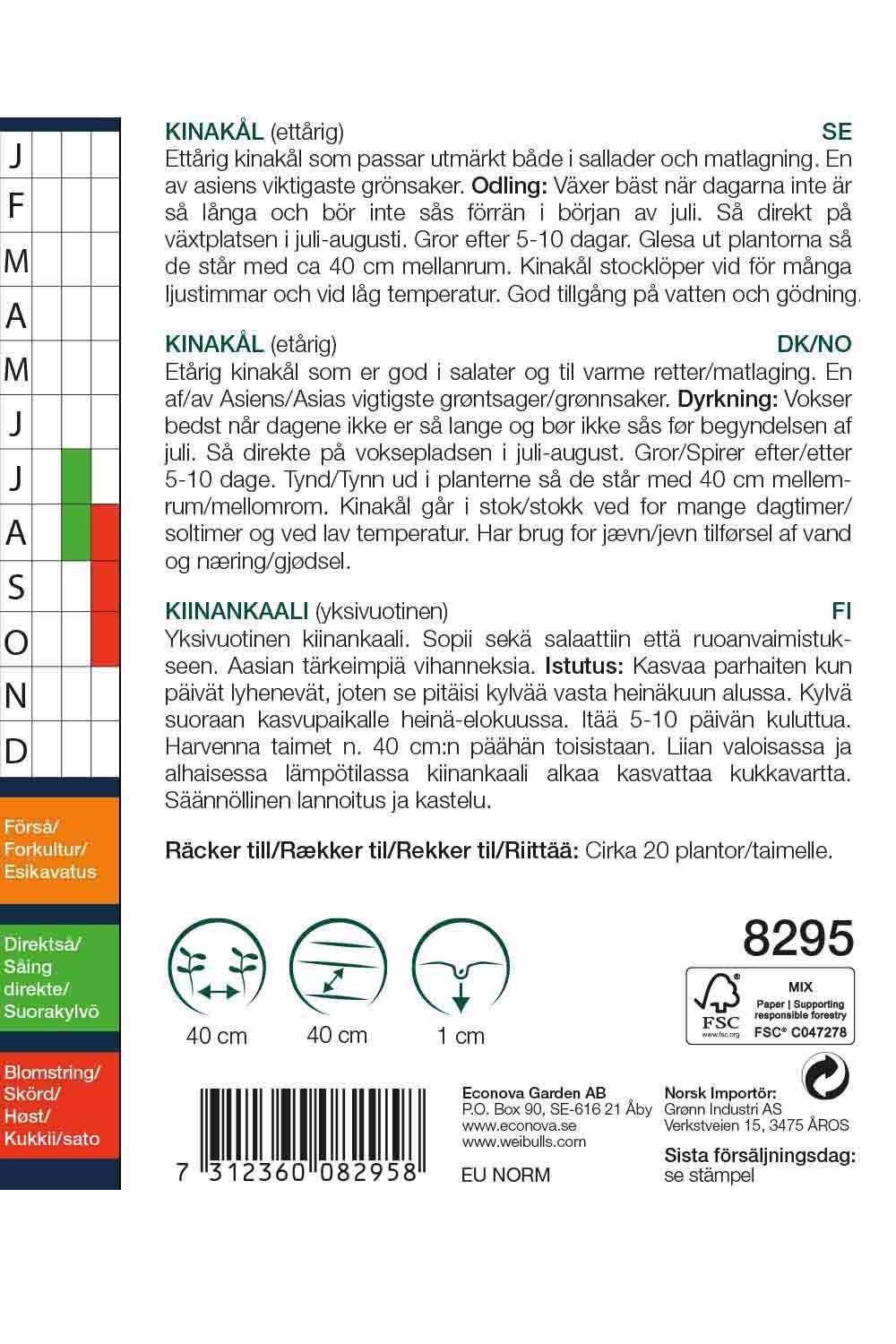 Kål, kinakål Michili Brassica rapa pekinesis